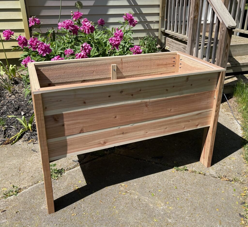2x4 cedar planter box for vegetable garden
